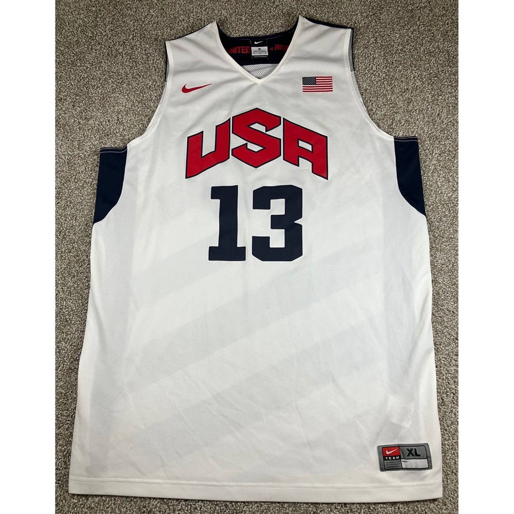 Nike Team USA Basketball Jersey Chris Paul 13 White Red Blue XL 26838X-13H